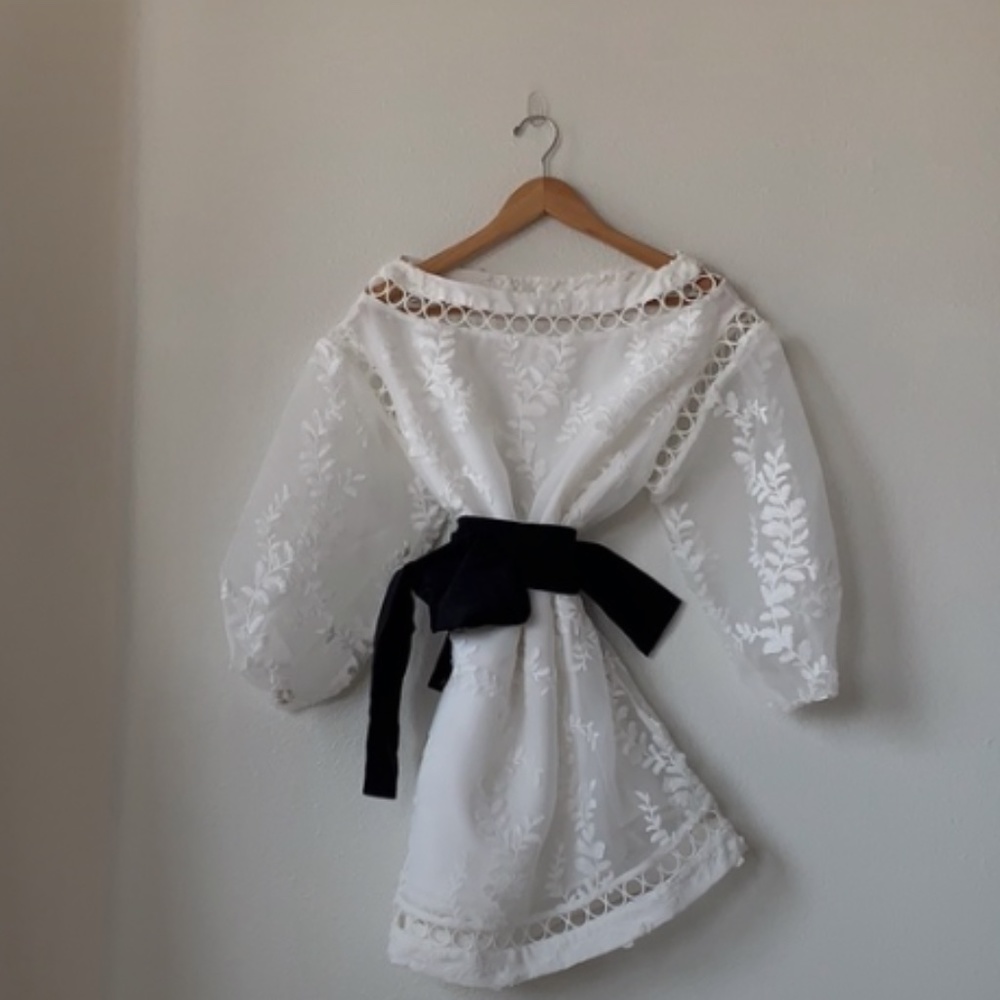 Zimmermann  Winsome Cinch Vine bow silk lace - Picture 2 of 5